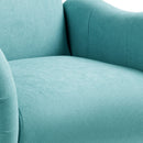 Modern Accent Chair With Metal Legs, Snowflake Fabric Armchair