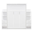 Murphy Wall Bed With Shelves, Drawers And LED Lights