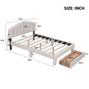 Upholstered Platform Bed With Drawer
