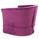 Glitter - Upholstered Swivel Chair With Loose Cover And Curved Back