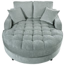 Modern Chaise Lounge Upholstered Sofa Couch With Tufted Seat And Detachable Pillows For Living Room