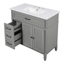 Bathroom Vanity With Sink, Freestanding Cabinet & Drawers