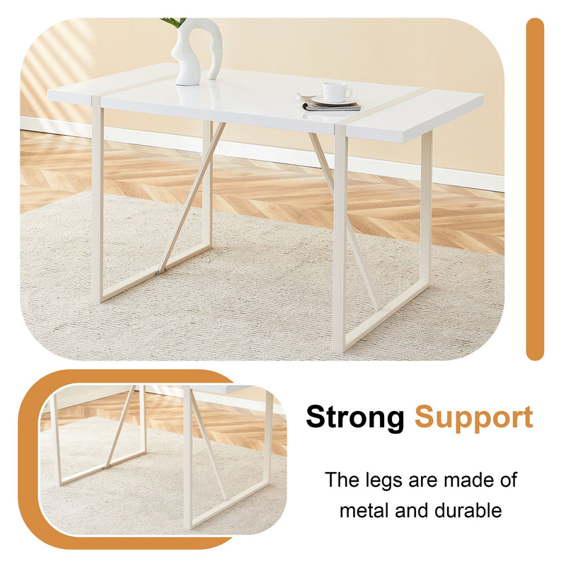 Industrial Rectangular Dining Table For 4 - 6 People