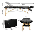 Massage Table Portable Bed With Carrying Case, Height Adjustable
