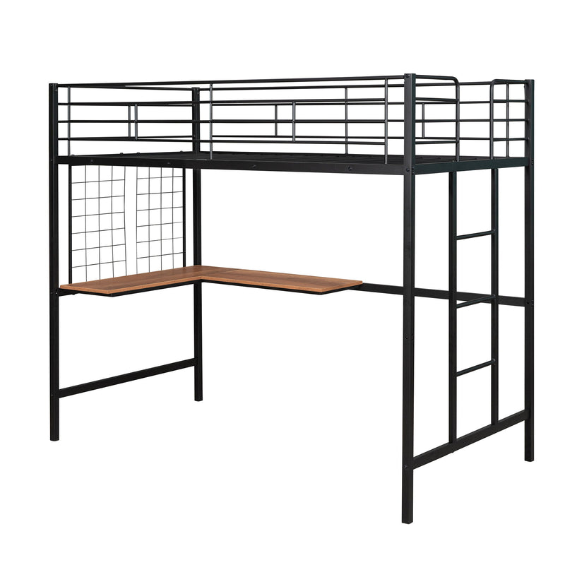 Bed With Desk And Grid