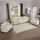 Elegant Corduroy Oversized Sectional Sofa Set With Deep Seats And Flexible Layout