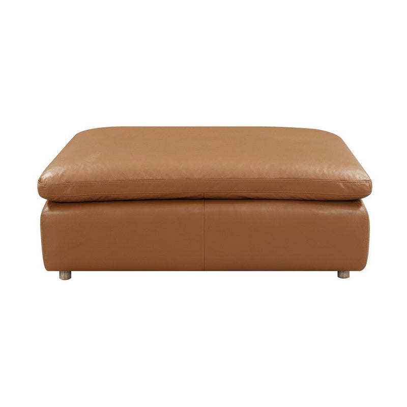 Brighton - Ottoman - Brown Top Grain Leather