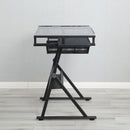 Adjustable Tempered Glass Drafting Printing Table With Chair