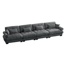 Super Comfort Oversized Modular Velvet Sectional Sofa, Deep Seat Convertible L Shaped Couch