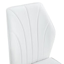 4 Modern Dining Chairs With Stylish Patterned Backrest And Metal Legs