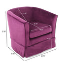 Glitter - Upholstered Swivel Chair With Loose Cover And Curved Back