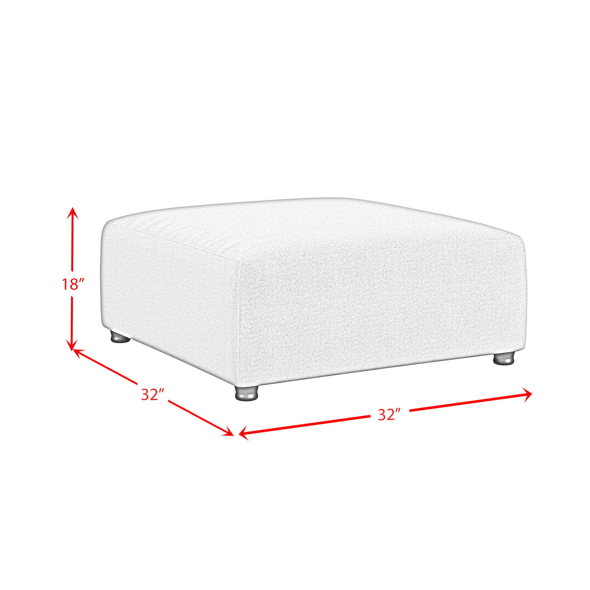 Zandara Modular Ottoman in Beige by Elements International, view 6