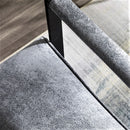 Classic Mid Century Modern Accent Chair With Durable Square Metal Frame, Armchair