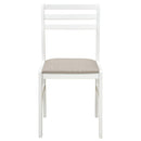 Bucknell - 3 Piece Round Drop Leaf Dining Table Set - White