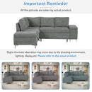 Versatile L Shaped Sofa Bed With Storage, Cup Holders, USB Ports Chenille