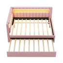 Upholstered Platform Bed With USB Ports And LED Belt