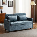 Pull-Out Sleeper Sofa With Reversible Backrest Cushion, Side Pockets, 2 USB Ports And A Phone Holder For Living Room