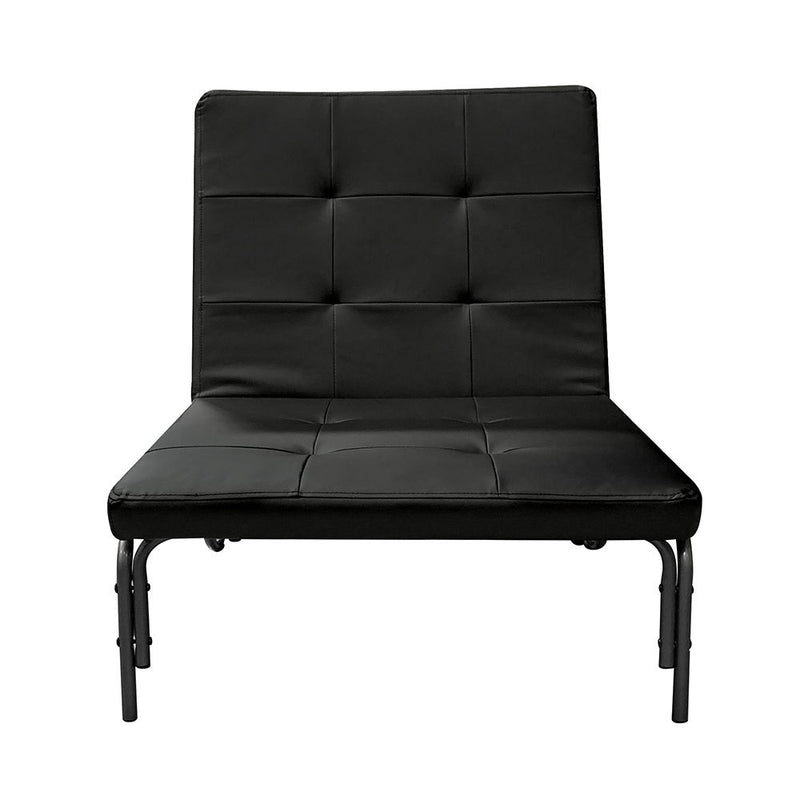 Senon - Adjustable Chair (Futon) - Silver & Black