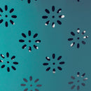 Pastrana - Metal Side Table With Lace Cut Design And Rust Resistant - Teal