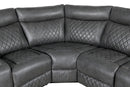 Home Theater Seating Manual Recliner With Cup Holder, Hide - Away Storage PU Reclining Sofa For Living Room, Home Theater