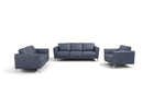 Astonic - Sofa - Blue Leather - Atlantic Fine Furniture Inc