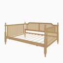 Traditional Style Rattan Daybed, No Box Spring Needed