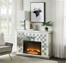 Noralie - Fireplace - Faux Diamonds & Mirrored