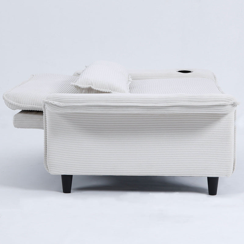 Modern Fabric Multi-Functional Sofa Bed With Adjustable Armrests And Backrests