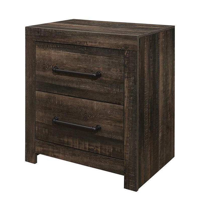 Monica - Nightstand With Spacious Drawers Bar Handles - Dark Oak