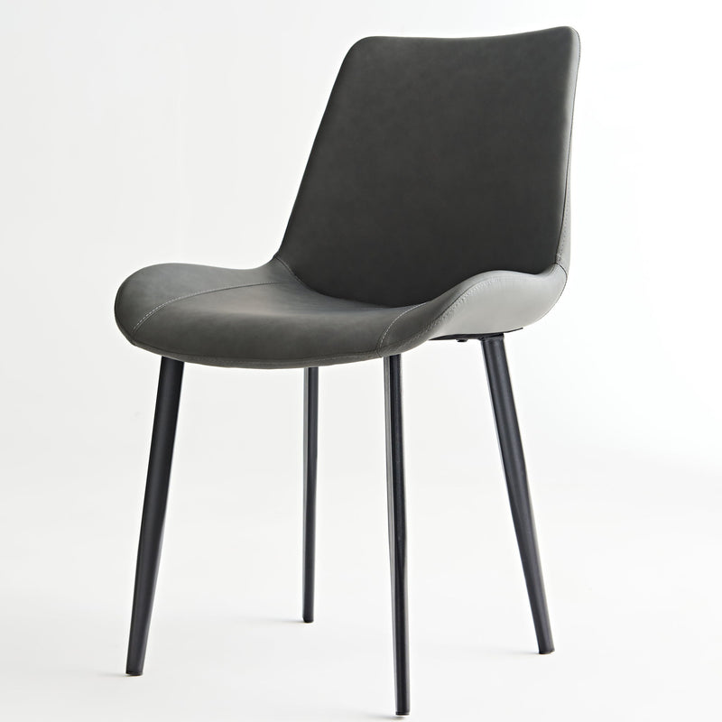 Dining Table Set, Chairs (Set of 2) - Grey