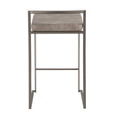 Fuji - Contemporary Stackable Counter Stool (Set of 2) - Antique / Stone