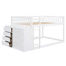 Bunk Bed With 4 Drawers And 3 Shelves