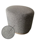 Oval Accent Ottoman - Brown