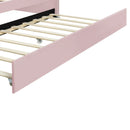 Upholstery Daybed Frame With Shell Shaped Backrest And Trundle