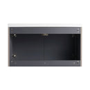 Contemporary Wall Mounted Bathroom Vanity With Resin Double Sink