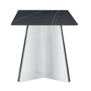 Modern Marble Patterned Dining Table With Stainless Steel Butterfly Legs