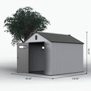 Resin Plastic Storage Shed For Backyard Garden With Spire Tool Storage