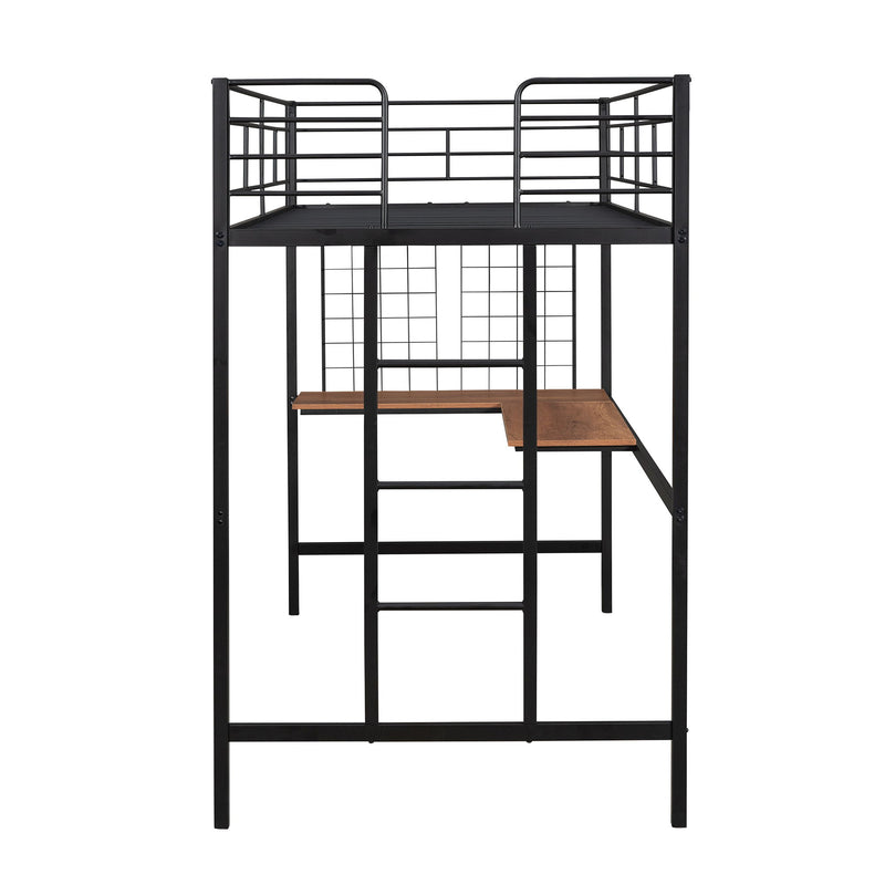 Bed With Desk And Grid