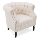 Celestialis - Upholstered Club Chair With Tub Design And Rolled Recessed Armrests