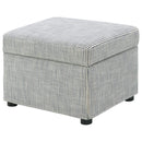 Winter - Upholstered Hydraulic Lift Top Storage Ottoman