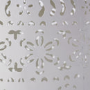 Transitional Ruby - Side Table With Lace Cut Design - White