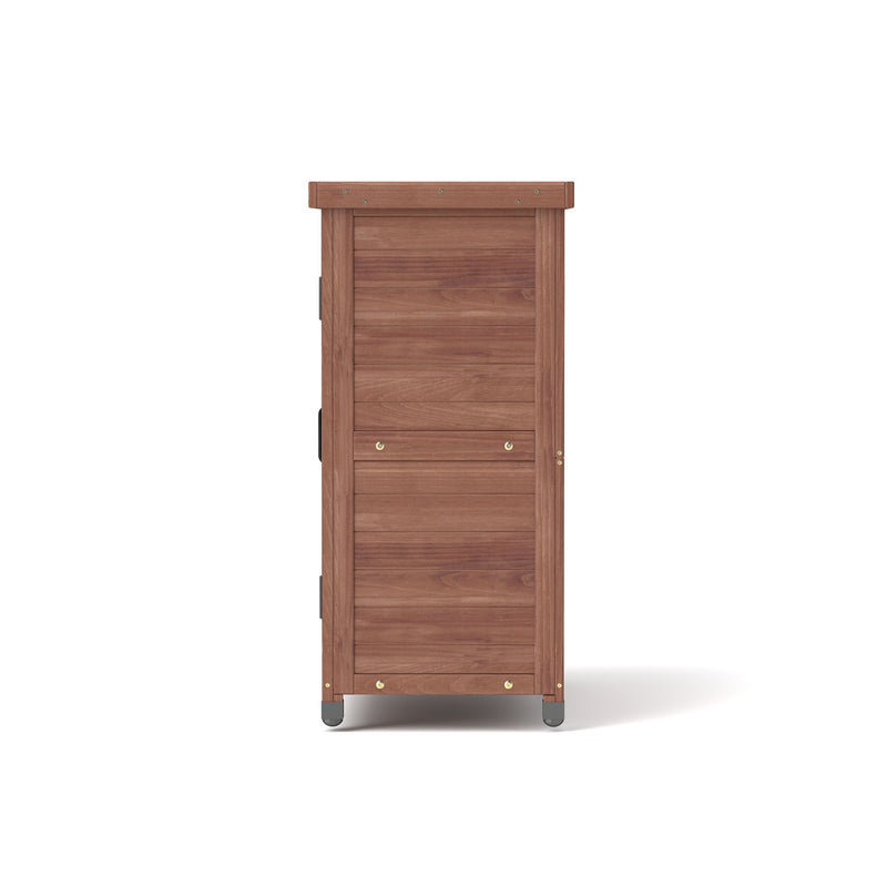 Potting Bench With Storage Cabinet And Metal Table Top For Outdoor