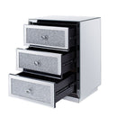 Noralie - 26" Accent Table - Mirrored, Faux Diamonds