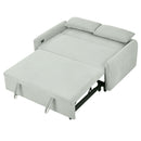 Pull-Out 2 Seat Modern Sleeper Sofa With 2 Throw Pillows And USB Ports