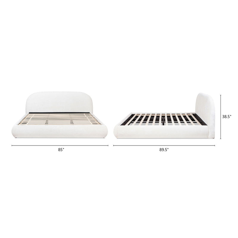 Archie Puffy Grounded - Upholstered Platform Bed
