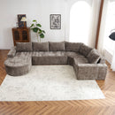 U-Shaped Oversized Modular Cloud Sectional Sofa With Deep Seat For Living Room