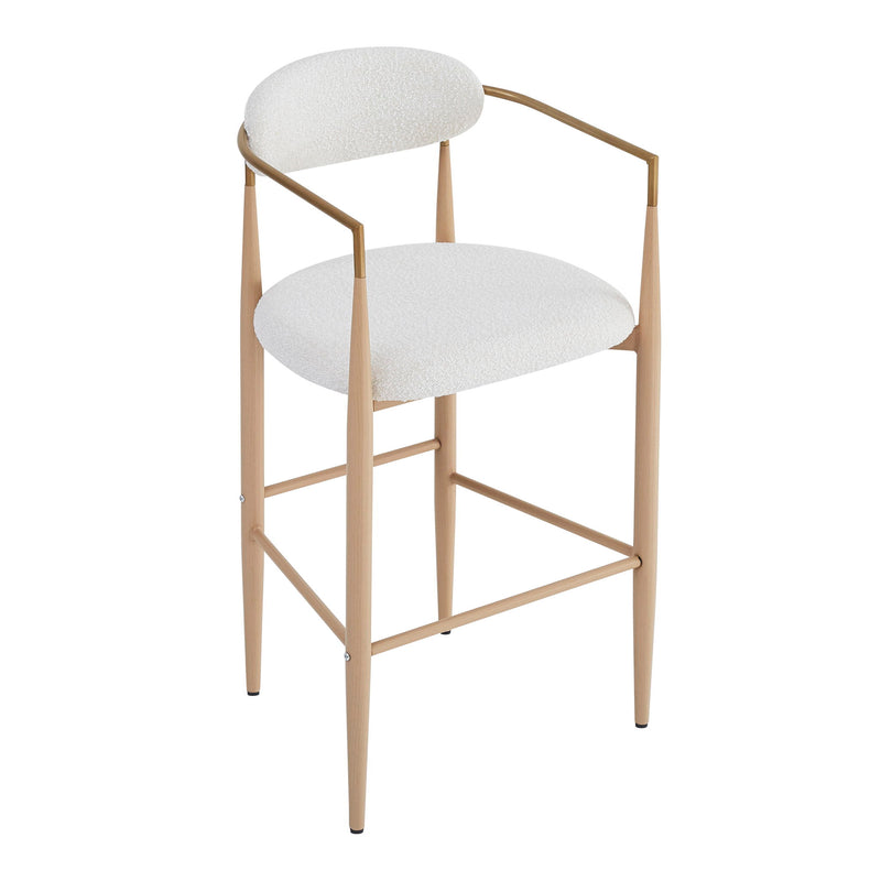 Upholstered Barstools With Back For Kitchen (Set of 2)