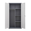 Large Capacity Wardrobe With Hanging Rod And Compartments