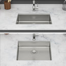 Ada-Compliant 23" Undermount Sink, Low Depth Single Bowl - Brushed Nickel