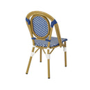 Outdoor Rattan And Aluminum French Bistro Chair Set